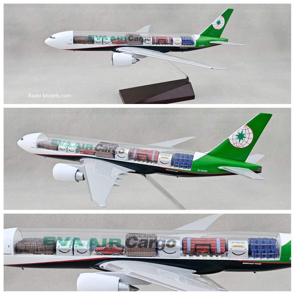 Eva Air Cargo - B767-300F - (1:144) - 180° Clear Top
